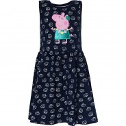 Preisvergleich für Kleider & Röcke: Peppa Pig Kinder Jerseykleid dunkelblau Gr. 104/110 Mädchen Kleinkinder