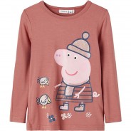 Preisvergleich für Oberteile: Peppa Pig Langarmshirt NMFPEPPAPIG  rosa Gr. 92 Mädchen Kleinkinder