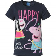 Preisvergleich für Oberteile: Peppa Pig T-Shirt  dunkelblau Gr. 104/110 Mädchen Kleinkinder