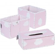 Preisvergleich für Geschenkideen: Pflegeorganizer Kleine Wolke, 3er- Set, rosa