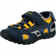 Preisvergleich für Schuhe: Sandalen VANIETT  blau/gelb Gr. 34 Jungen Kinder