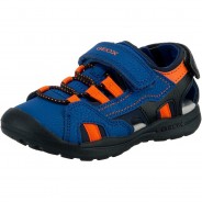 Preisvergleich für Schuhe: Sandalen VANIETT  blau/orange Gr. 35 Jungen Kinder