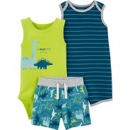 Preisvergleich für Hosen: Set Body + Shorts + Wickelbody  blau/grün Gr. 86/92 Jungen Kleinkinder