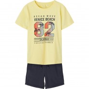 Preisvergleich für Hosen: Set Shorts + T-Shirt NKMJERL  gelb Gr. 116 Jungen Kinder