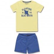 Preisvergleich für Hosen: Set Shorts + T-Shirt , Organic Cotton gelb Gr. 104 Jungen Kleinkinder