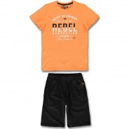 Preisvergleich für Hosen: Set Shorts + T-Shirt , Organic Cotton orange Gr. 134 Jungen Kinder