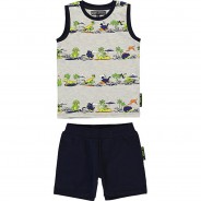 Preisvergleich für Hosen: Set Shorts + Top , Organic Cotton hellgrau Gr. 104 Jungen Kleinkinder