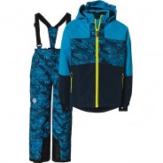 Preisvergleich für Jacken & Outdoorkleidung: Set Skijacke + Skihose  von COLOR KIDS blau-kombi Gr. 128 Jungen Kinder