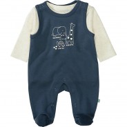 Preisvergleich für Oberteile: Set Strampler + T-Shirt  indigo Gr. 50 Jungen Kinder