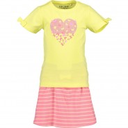 Preisvergleich für Oberteile: Set T-Shirt + Rock  gelb Gr. 116 Mädchen Kinder