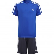 Preisvergleich für Hosen: Set T-Shirt + Shorts B 3S T  (recycelt) blau/weiß Gr. 104 Jungen Kleinkinder