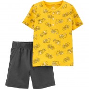 Preisvergleich für Hosen: Set T-Shirt + Shorts  gelb/grau Gr. 104 Jungen Kleinkinder