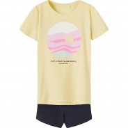 Preisvergleich für Hosen: Set T-Shirt + Shorts NKFJOLEAN  gelb Gr. 128 Mädchen Kinder