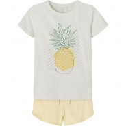 Preisvergleich für Hosen: Set T-Shirt + Shorts NKFJOLEAN  offwhite Gr. 128 Mädchen Kinder