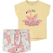 Preisvergleich für Hosen: Set T-Shirt + Shorts NMFVIGEA  creme Gr. 110 Mädchen Kleinkinder