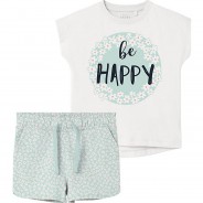 Preisvergleich für Hosen: Set T-Shirt + Shorts NMFVIGEA  offwhite Gr. 104 Mädchen Kleinkinder