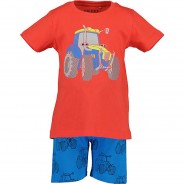 Preisvergleich für Oberteile: Set T-Shirt + Shorts  rot Gr. 104 Jungen Kleinkinder