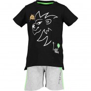 Preisvergleich für Oberteile: Set T-Shirt + Shorts  schwarz Gr. 104 Jungen Kleinkinder