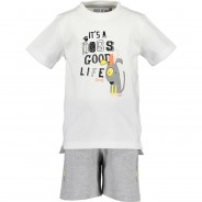 Preisvergleich für Hosen: Set T-Shirt + Shorts  weiß Gr. 110 Jungen Kleinkinder