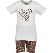 Preisvergleich für Oberteile: Set T-Shirt + Shorts  weiß Gr. 110 Mädchen Kleinkinder