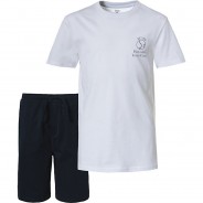 Preisvergleich für Oberteile: Set T-Shirt + Shorts  weiß Gr. 146 Jungen Kinder