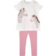 Preisvergleich für Hosen: Set T-Shirt und Leggings  altrosa Gr. 104 Mädchen Kleinkinder