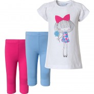 Preisvergleich für Hosen: Set T-Shirt und Leggings  pink Gr. 116 Mädchen Kinder