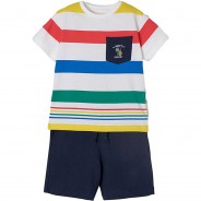 Preisvergleich für Oberteile: Set T-Shirt und Shorts  rot Gr. 116 Jungen Kinder