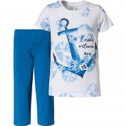 Preisvergleich für Hosen: Set T-Shirt+Leggings  weiß Gr. 128 Mädchen Kinder