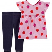 Preisvergleich für Hosen: Set Top+Softbundhosen  rosa/blau Gr. 104 Mädchen Kleinkinder