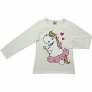 Preisvergleich für Oberteile: Shirt Pummelfee Langarmshirts  weiß Gr. 104 Mädchen Kinder