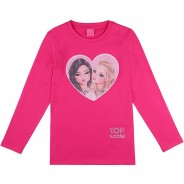 Preisvergleich für Oberteile: Shirt Top Model Langarmshirts  rosa Gr. 128 Mädchen Kinder