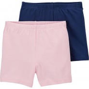 Preisvergleich für Hosen: Shorts Doppelpack  blau-kombi Gr. 128/134 Mädchen Kinder