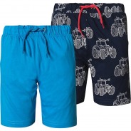 Preisvergleich für Hosen: Shorts Doppelpack  blau-kombi Gr. 92 Jungen Kleinkinder