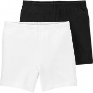 Preisvergleich für Hosen: Shorts Doppelpack  schwarz/grau Gr. 110 Mädchen Kleinkinder