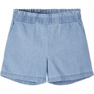 Preisvergleich für Hosen: Shorts NKFBECKY , Bundweite REGULAR light blue denim Gr. 104 Mädchen Kinder