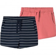 Preisvergleich für Hosen: Shorts NMFVAMAJA Doppelpack  dunkelblau Gr. 116 Mädchen Kinder