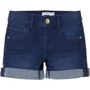 Preisvergleich für Hosen: Shorts Slim fit NKFSALLI , Bundweite SLIM blue denim Gr. 122 Mädchen Kinder