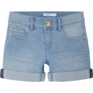 Preisvergleich für Hosen: Shorts Slim fit NKFSALLI , Bundweite SLIM light blue denim Gr. 104 Mädchen Kinder