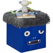 Preisvergleich für Stühle & Tische: Sitzhocker Kinder Monster blau