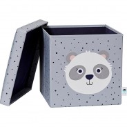 Preisvergleich für Stühle & Tische: Sitzhocker Panda grau/lila