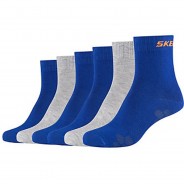 Preisvergleich für Strumpfwaren: Skechers 6er-Pack Kindersocken blau/weiß Gr. 27-30