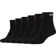 Preisvergleich für Strumpfwaren: Skechers 6er-Pack Kindersocken schwarz Gr. 27-30