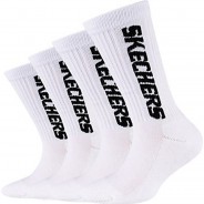 Preisvergleich für Strumpfwaren: Skechers Kinder Tennissocken 4er-Pack weiß Gr. 27-30