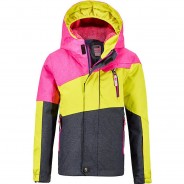 Preisvergleich für Jacken & Outdoorkleidung: Skijacke VIEWY MNS SKI JCKT B mit Kapuze  neonpink Gr. 86/92 Mädchen Kleinkinder