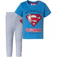 Preisvergleich für Hosen: Superman T-Shirt  blau/grau Gr. 62 Jungen Kinder