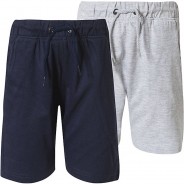 Preisvergleich für Hosen: Sweatshorts Doppelpack  blau/grau Gr. 92 Jungen Kleinkinder