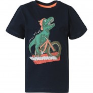 Preisvergleich für Oberteile: T-Shirt  dunkelblau Gr. 128/134 Jungen Kinder