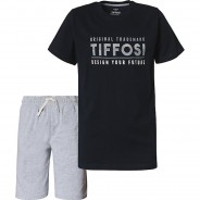 Preisvergleich für Oberteile: Set T-Shirt+Shorts LUCIANO  blau Gr. 140 Jungen Kinder