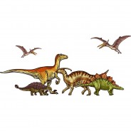 Preisvergleich für Wandtattoos: Wandtattoo Raubtiere - Dinosaurier Wandtattoos mehrfarbig Gr. 100 x 46